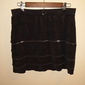 BCBGMaxAzria -- Black Layered Formal Skirt